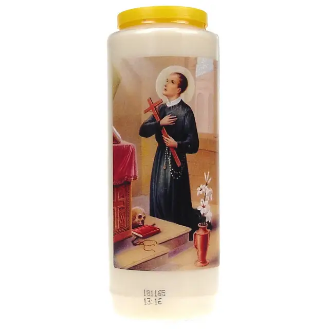 9 days candle / white / St Gerard