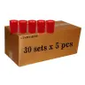 Karton met 150 Kaarsen Model N°24- ROOD - 5 / Set - 30 Sets / Ktn