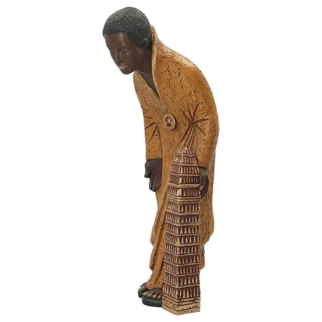 Mage Melchior (courbé) - H 37 cm - ocre