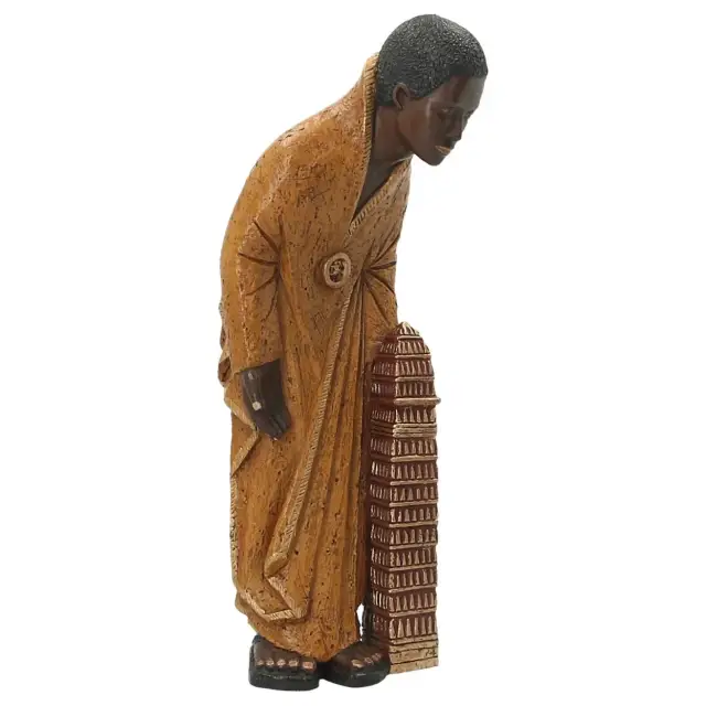 Mage Melchior (courbé) - H 37 cm - ocre