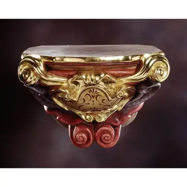 Carved Wood Wall bracket for a statue of 20 cm Color