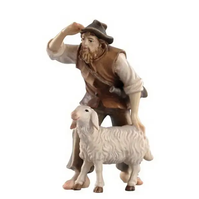 Berger Debout Mouton pour personnages de crèche de 12 cm Couleur