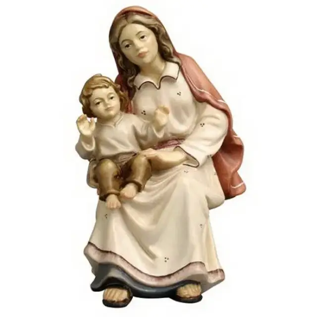 Bergere Assise + Enfant 12 Cm Couleur
