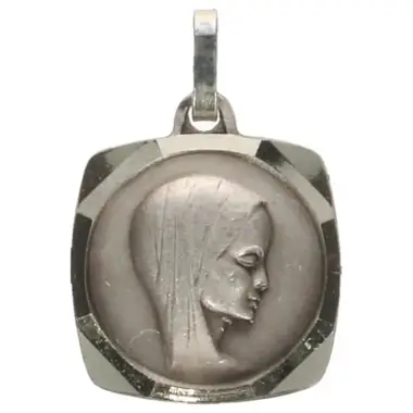 Medal 15 X 15 mm Virgin Silver Plated