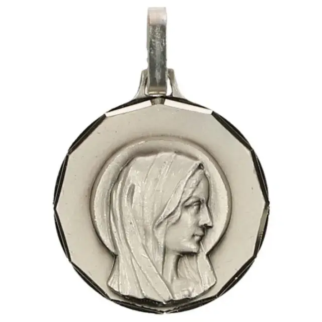 Medal Virgin 16 mm Silver Plated
