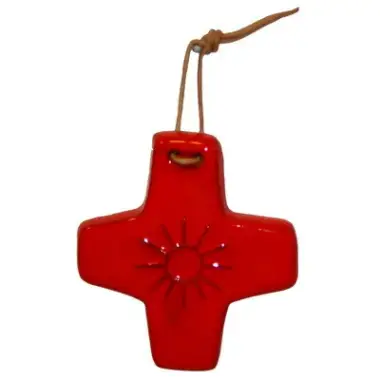 Cross Ceramics 8.5 X 7.5 cm Red