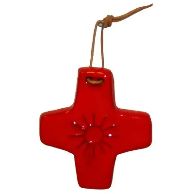 Cross Ceramics 8.5 X 7.5 cm Red