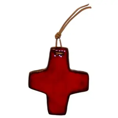 Cross Ceramics 8.5 X 7.5 cm Red