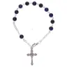 single Single decade rosary rosary bracelet lapis lazuli