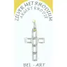 Croix Argent Rhodié - 27 X 17 mm
