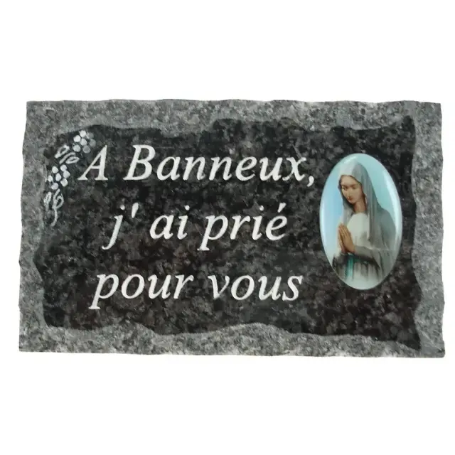 Plaque Cimetiere A Banneux J'ai Prie Pour Vous 9x14