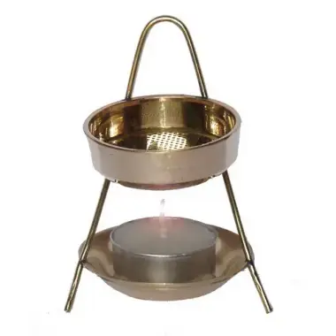 Wierookbrander + Theelichtje - Verguld
