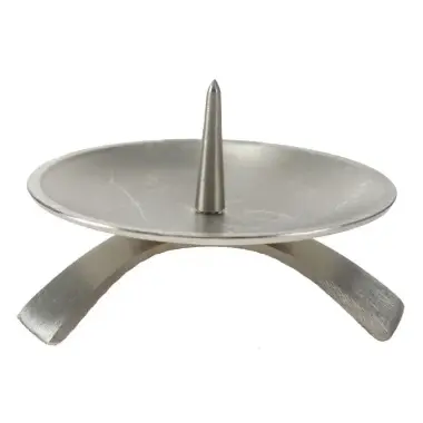 Kaarsenhouder - Diam 11.5 cm - Met Verzilverd