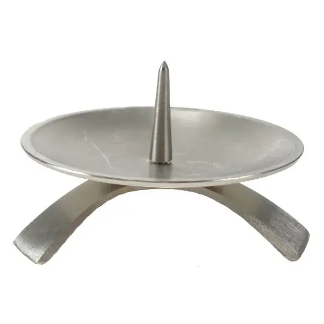Kaarsenhouder - Diam 11.5 cm - Met Verzilverd