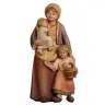 Bergere+2 Enfants : crèche de Noël en bois Pema 12 cm