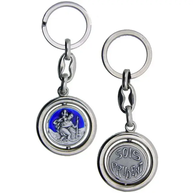 key ring Turning St. Christopherr / Be Bright blue Email