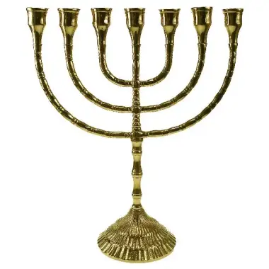 Kandelaar 7 Armen - 29 cm Menorah - Messing