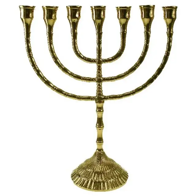 Kandelaar 7 Armen - 29 cm Menorah - Messing