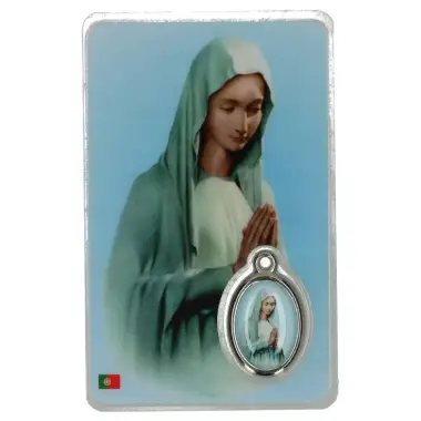 Carte-Med-Priere Vierge Priante Portugais