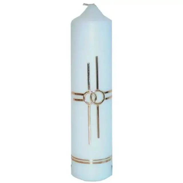 Cierge de mariage - 265 x 60 mm - alliances