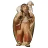 Shepherd with lamb: wood carving nativity scene Pema 12 cm