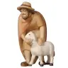 Shepherd with sheep: wood carving nativity scene Pema 12 cm