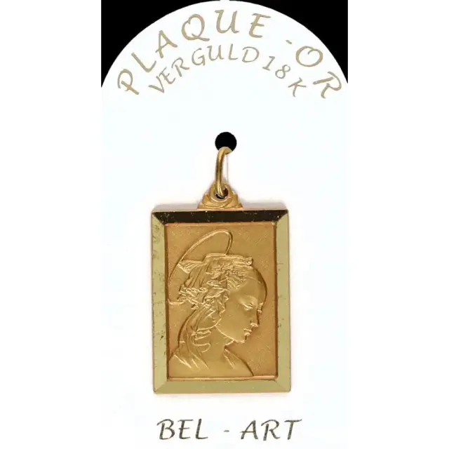 Gold plated medal Virgin Lippi 24 X 18 mm
