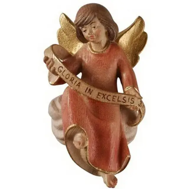 Angel Gloria : wood carving nativity scene Pema 12 cm