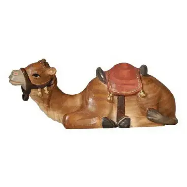 Camel lying: wood carving nativity scene Pema 12 cm