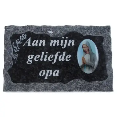 Plate of cemeteries Aan Mijn Opa geliefde 9x14