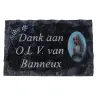 Grafplaat 9x14 Dank Aan O.l.v. Van Banneux