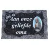 Grafplaat 9X14cm Aan onze geliefde oma