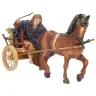 Crèche de Noël Heide Hannah : Berger avec cheval Chariot - H 20 cm Couleur