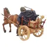 Crèche de Noël Heide Hannah : Berger avec cheval Chariot - H 20 cm Couleur