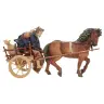 Crèche de Noël Heide Hannah : Berger avec cheval Chariot - H 20 cm Couleur