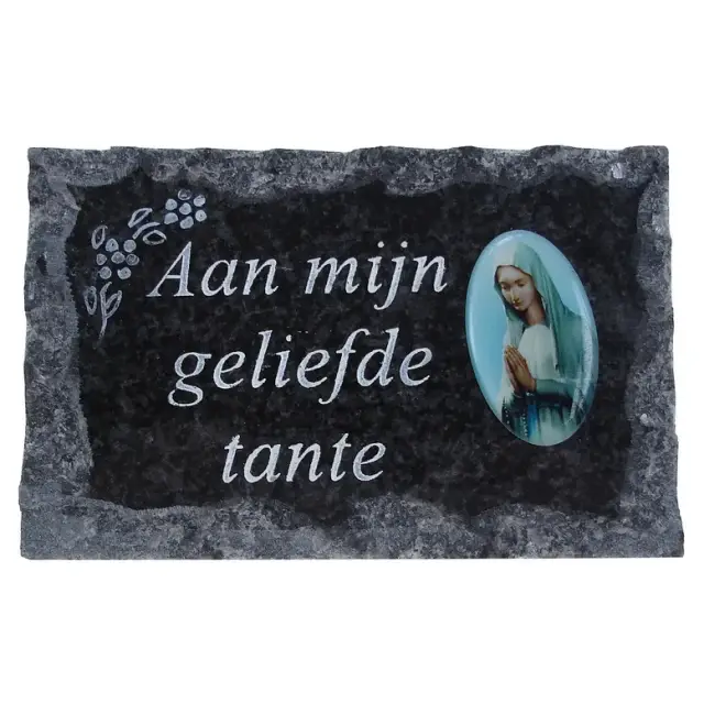 Plate of cemeteries Aan Mijn geliefde Aunt 9x14