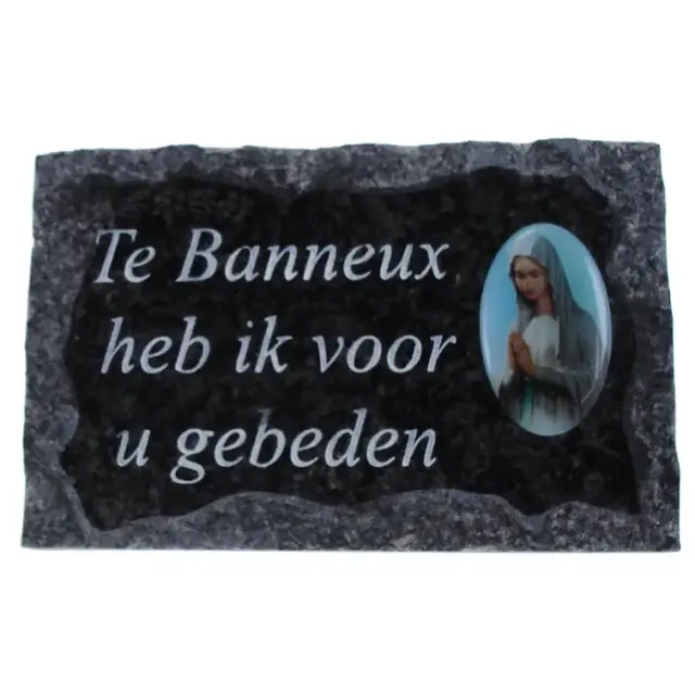 Plaque Cimetiere Te Banneux Heb Ik Voor U Gebeden 9x14