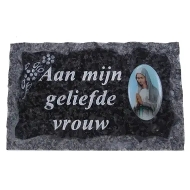 Plate of cemeteries Aan Mijn Vrouw geliefde 9x14