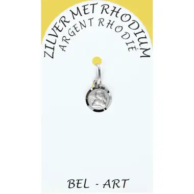 Médaille Argent Rhodié - Ange - 8 mm