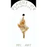 Medaille gold plated St. Rita / Stem