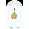 Medal gold plated St. Rita 12mm