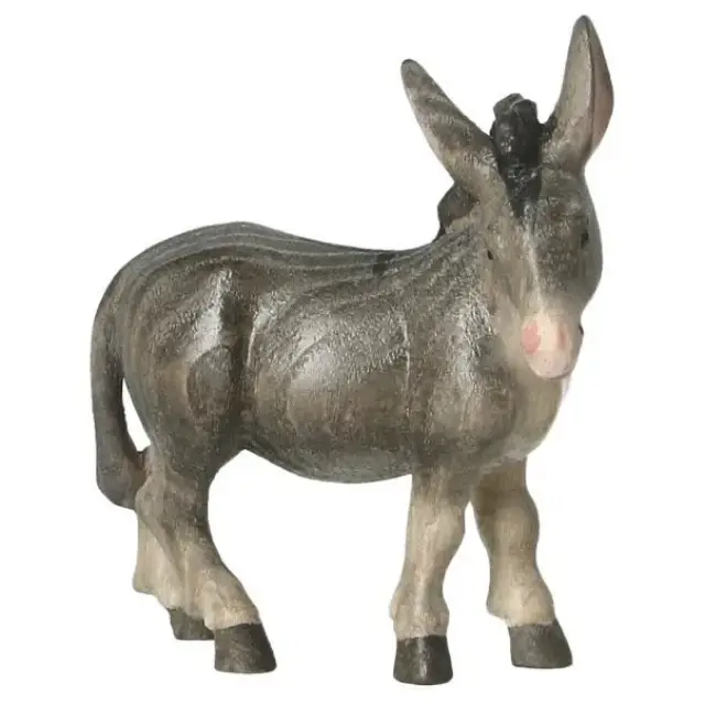 Donkey : wood carving nativity scene Pema 12 cm
