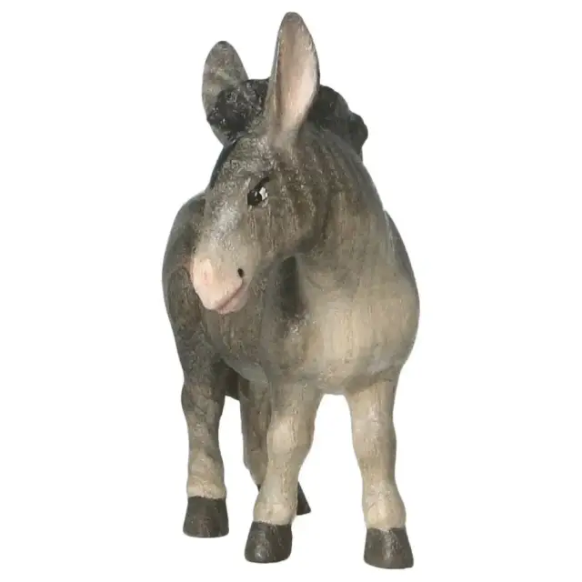 Donkey : wood carving nativity scene Pema 12 cm