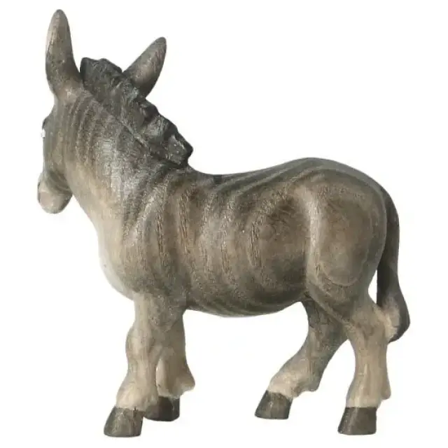 Donkey : wood carving nativity scene Pema 12 cm