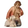 Shepherd with sheep: wood carving nativity scene Pema 12 cm