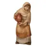 shepherdess with jug: wood carving nativity scene Pema 12 cm