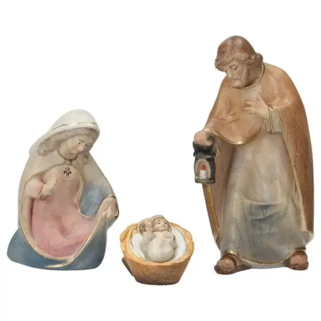 Sainte Famille : crèche de Noël en bois Pema 12 cm