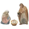 Sainte Famille : crèche de Noël en bois Pema 12 cm