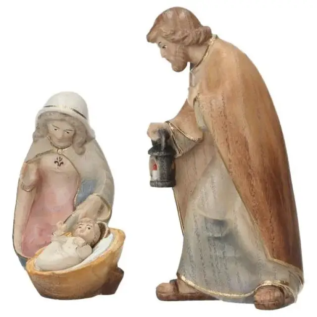 Sainte Famille : crèche de Noël en bois Pema 12 cm