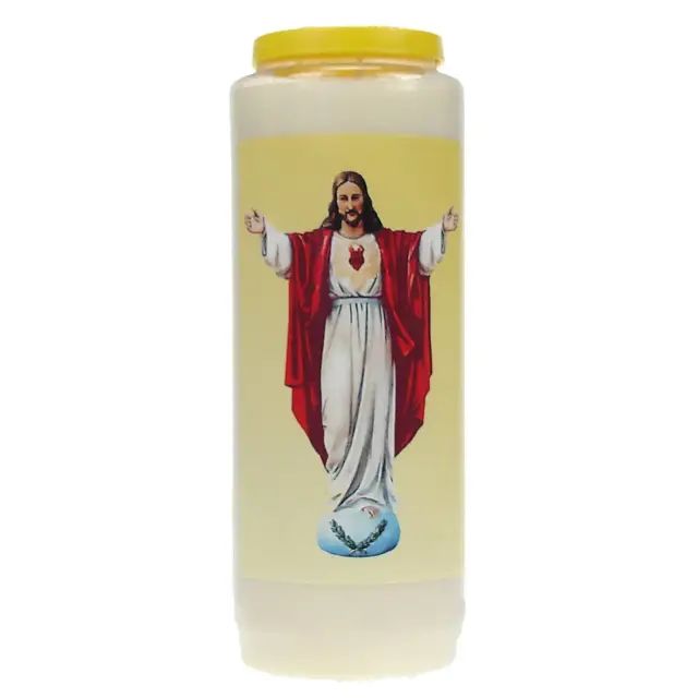 9 days candle / white / Sacred Heart of Jesus Montmartre